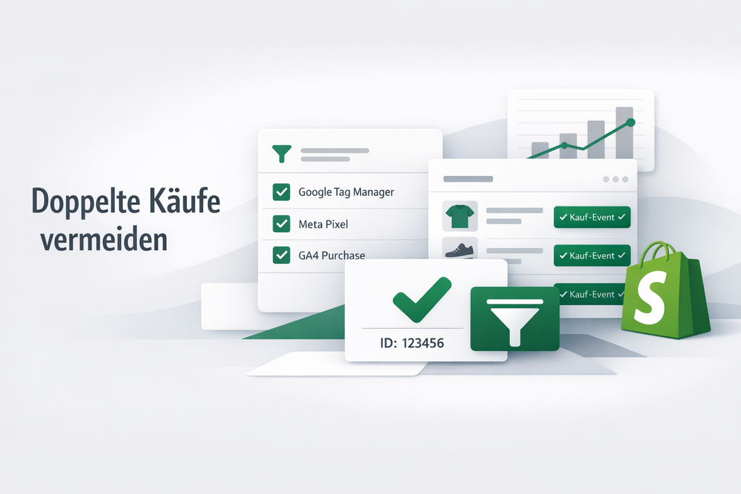 Shopify: GA4 „purchase“ wird doppelt gezählt – Ursachen finden und sauber beheben
